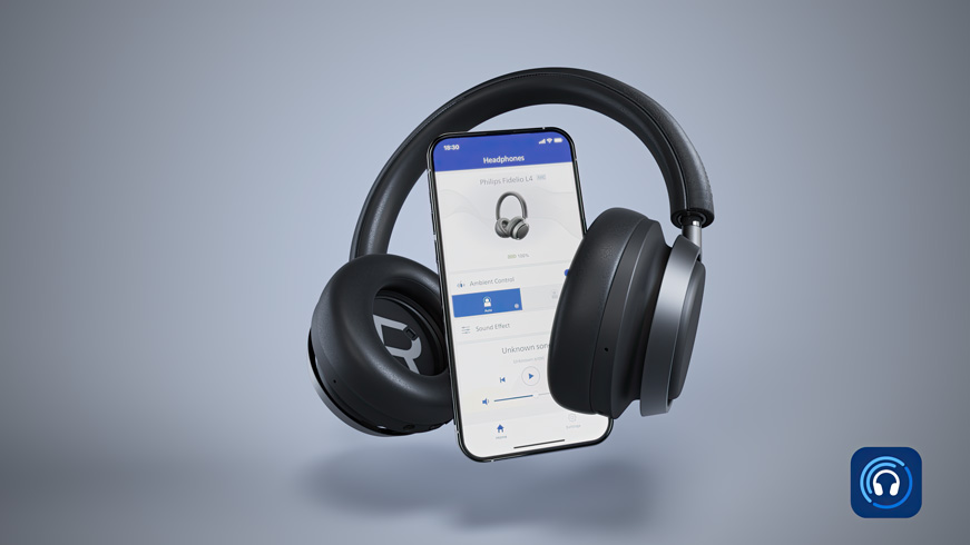 L4 fidelio slu&scaron;alice povezane sa aplikacijom Philips Headphones