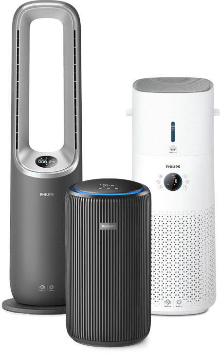 Grupa Philips preči&scaron;ćivača vazduha koji stoje jedan pored drugog