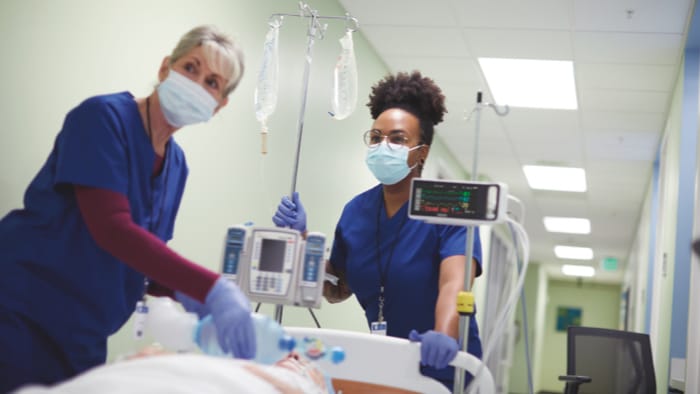 Patient lying