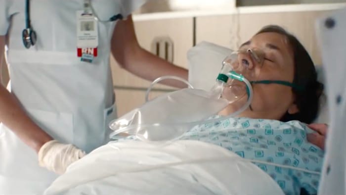 Patient lying