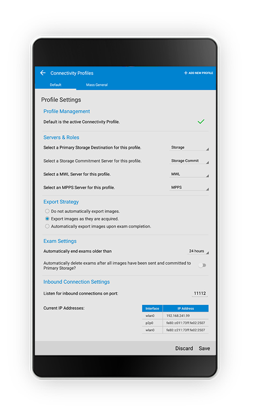 Robust DICOM improvements screen